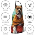 thumbnail image 5 of Kdxio Meditating French Bulldog Apron with Pockets Adjustable Kitchen Aprons for Men Women Waterproof Aprons for Cooking,Drawing,Crafting, Baking Household Cleaning, 5 of 8