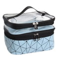 thumbnail image 1 of Toiletry Bag Large Capacity Clear Double Layer Cosmetic Bag Travel Makeup Bag, 1 of 10