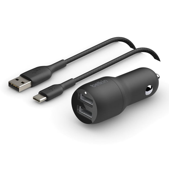 Cargador Para Auto 2 Puertos con Cable USB C Belkin