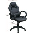 thumbnail image 6 of Miekor Furniture Office Chair Upholstered 1pc Cushioned Comfort Chair Relax Gaming Office Work Black Color 22811, 6 of 9