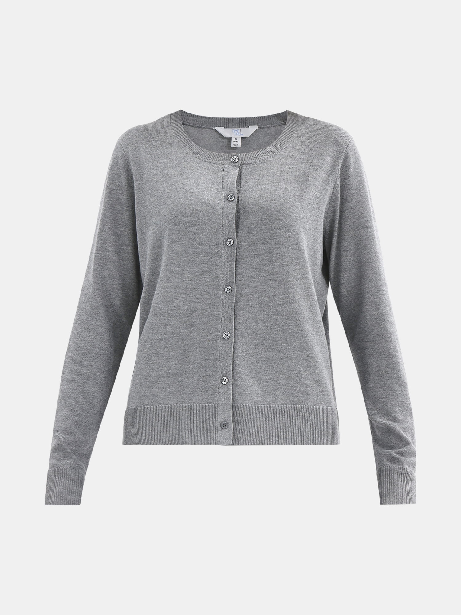 Time and Tru Women’s Fine Gauge Cardigan Sweater, Lightweight, Size XS-XXXL