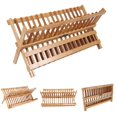 thumbnail image 4 of Dish Drying Rack, Collapsible Wooden Plate Holder, Household Flatware For Utensils Kitchen, 4 of 8