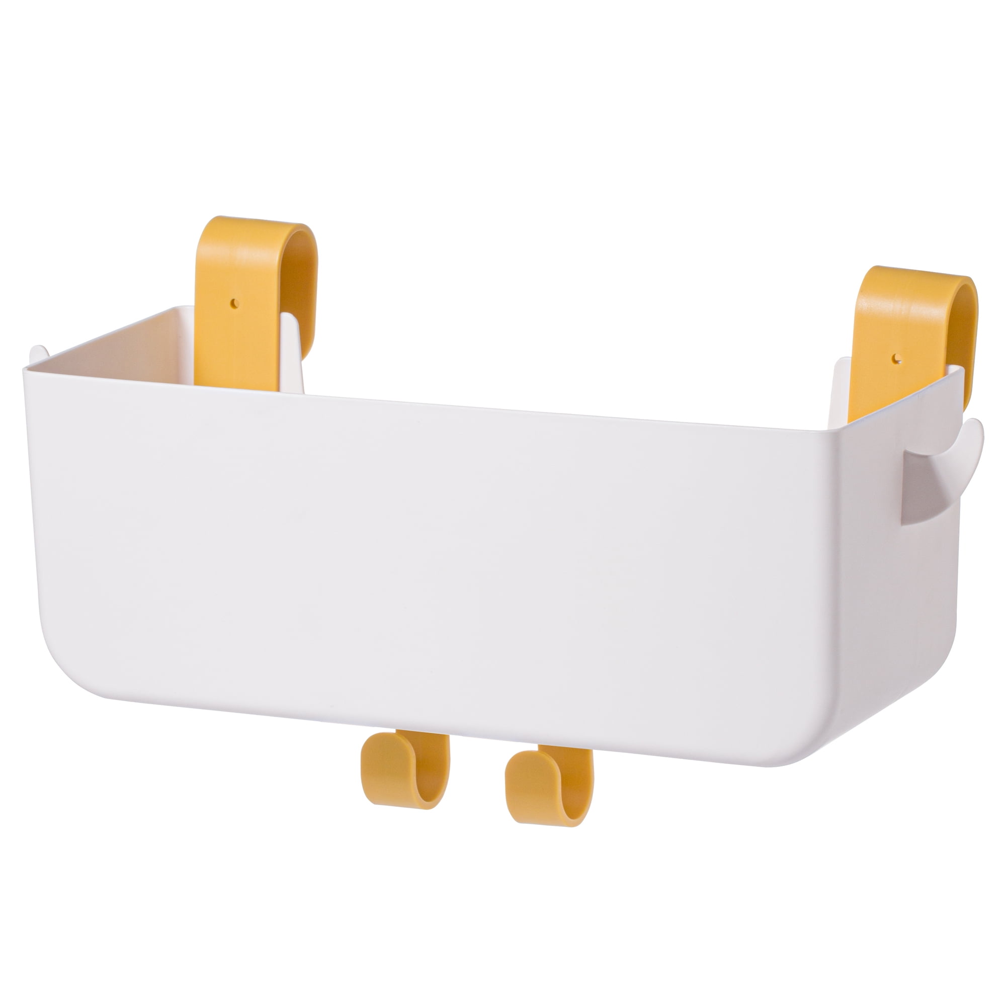 bylaoya Plastic Bedside Hanging Storage Basket with Hooks Divided