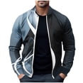 thumbnail image 2 of LOVZFMLL Jackets for Men Pullover Sweater Stand Collar Elastic Solid Color Half Sweater For Men Stand-up Collar Sweater, 2 of 5