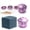 Pink, variant on Mushroom Shaped Grinder,Kitchen Pepper and Salt Grinder Set,Adjustable Coarseness Ergonomic Manual Grinder for Spices,Herbs Under $5 Kilougeis