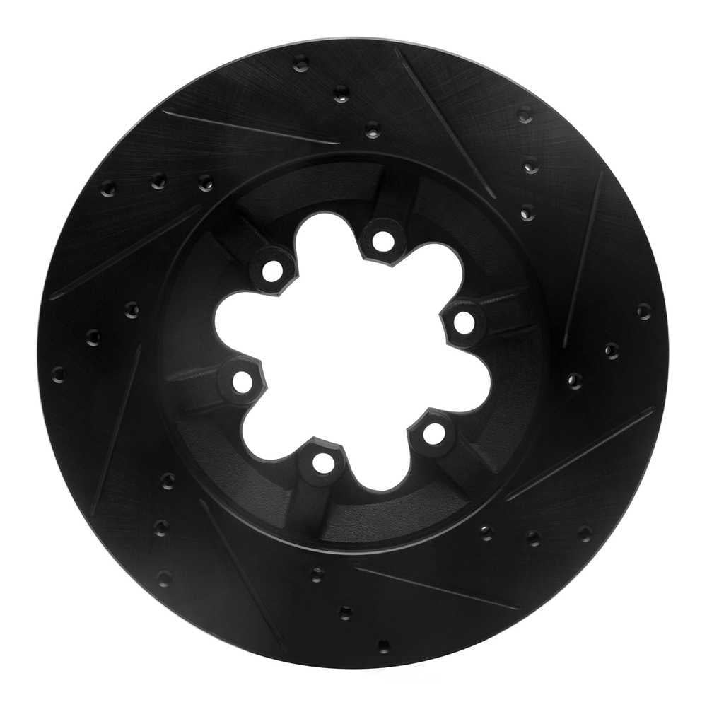 Dynamic Friction Company 633-48057L DFC Brake Rotor - Drilled And Slotted - Black
