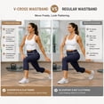 thumbnail image 4 of Capri Pants for Women High Waisted Straight Leg Stretch Lightweight Trousers Casual Work Golf Capris with Pockets Summer Fall Loose Breathable Pants Daily Travel Office Outfits, Dark Blue M, 4 of 9