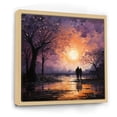 thumbnail image 2 of Designart "love Couple Landscape Whispers Of Sunset" Romantic Landscape Floater Framed Canvas Print, 2 of 7
