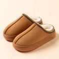 thumbnail image 2 of Zapatilla de invierno para mujer, moda de piel peluda, suela suave antideslizante, exterior, interior, cálido, comodidad, ocio, zapatos de casa de felpa para parejas, 2 of 5