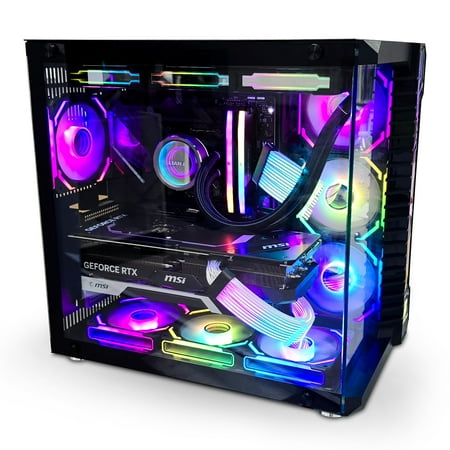 Blazingtech EX Stream Gaming Desktop PC, RYZEN 7 7800X3D, GeForce RTX 5070TI , 32GB RAM, 2TB NVMe, BLACK