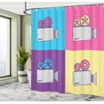 thumbnail image 4 of Ambesonne Film Theme Shower Curtain, Camera Vintage 90s Style, 69"Wx70"L, Multicolor, 4 of 4