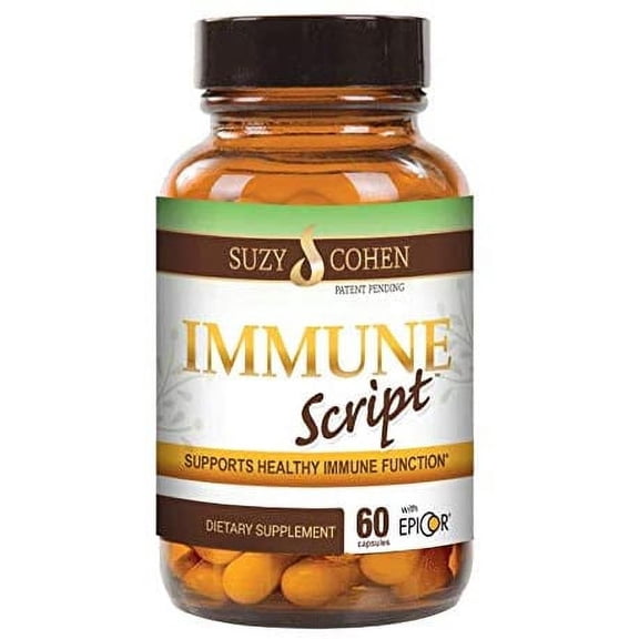Immune Script with Epicor, Indian Echinacea Andrographis, Olive Leaf, Skullcap Root and NAC for Optimal Immune Function
