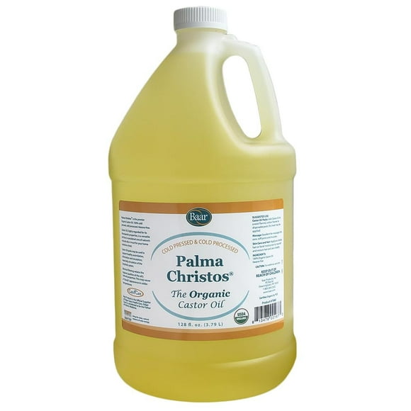 Aceite de Ricino Orgánico Baar 100% Puro Prensado en Frío sin Hexanos 3.78 L Exclusivo Palma Christo