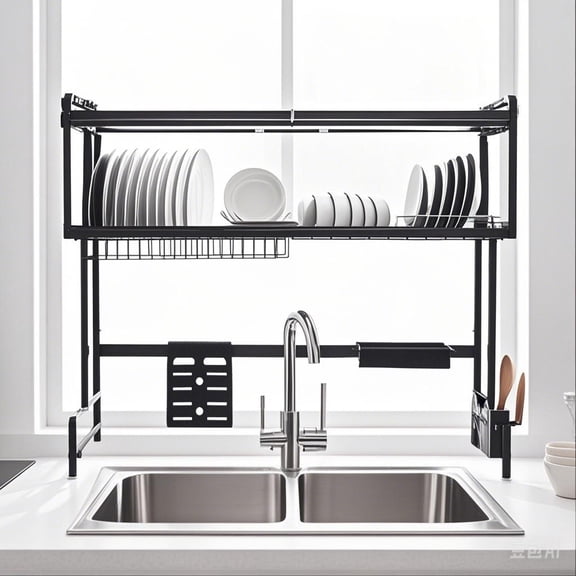 Sink Dish Drainer, Kitchen Drying Rack, Over Sink Dish Rack