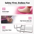 thumbnail image 4 of AOTOB 12FT Trampoline for Kids & Adults, 1400LBS Heavy-Duty Outdoor Backyard Trampoline with Safety Enclosure Net & Ladder, No Gap Design Birthday Gift, Pink, 4 of 8