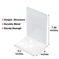 thumbnail image 2 of Aspire 1 Pair Metal Bookends, "L" Shape Metal Bookends for Heavy Books, White Desk Book Holder for Shelves, Book Organizer, 2 of 5