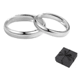 thumbnail image 1 of Anillo De Pareja Promesa Liso No Despinta Plata Mujer Hombre Xtellar plateado, 1 of 4