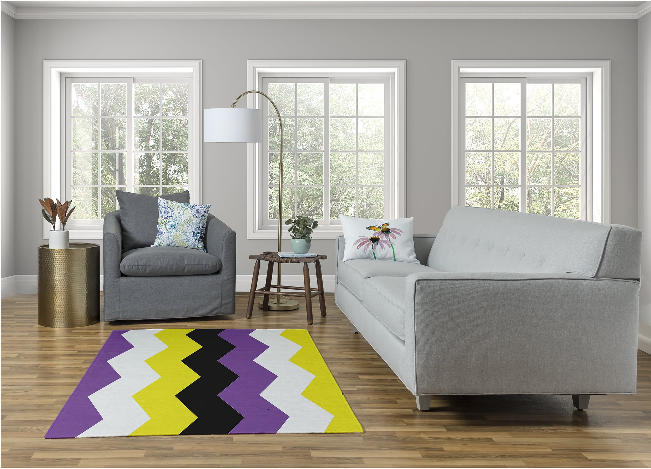 Simply Daisy Fluidity Chevron Area Rug, 4' x 6'