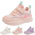 thumbnail image 2 of B91xZ Kids Shoes Girls Breathable Sneakers Athletic Running Shoes (Toddler/Little Kids/Big Kids) (Z4-Pink,12.5), 2 of 7