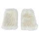 thumbnail image 1 of KAIYANG Calentadores de piernas de piel sintética para mujer, cálidos y peludos, de color liso, para invierno, 25 cm, 1 of 3