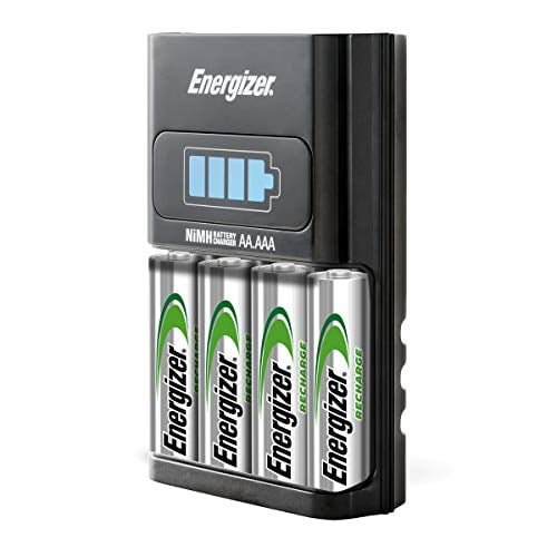Chargeur Energizer AA/AAA 1 heure avec 4 piles rechargeables AA