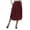 Maroon, variant on Moomaya Women Gathered Skirt w/ Pockets Elastic Waist Solid Flowy Summer Skirts