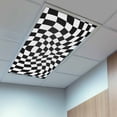 thumbnail image 2 of 1 Pack Black White Grid Fluorescent Light Covers for Ceiling Lights Deformed Color Block Geometric Abstract Magnetic Ceiling Light Covers Overhead Light Filters for Office Classroom Home, 2 of 9