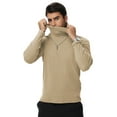 thumbnail image 5 of Tyhengta Men's Turtleneck Sweaters Long Sleeve Pullover Sweaters Mock Neck Knitted T-Shirt Basic Slim Fit Tee Tops Khaki 2XL, 5 of 10