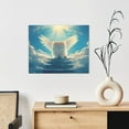 thumbnail image 6 of Logiee Sunshine Cute Winged Cat Print Canvas Wall Art ,Art Poster,Canvas Decorative Picture,Decor Wall Pictures for Living Room Bedroom Bathroom,Ready to Hang, 6 of 6