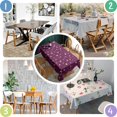 thumbnail image 5 of Purple Christmas Star Pattern Rectangle Tablecloth 60"x102",Waterproof Polyester Rectangle Table Cloth, Wipeable Spillproof Polyester Tablecloth for Dining, Camping, Indoor and Outdoor, 5 of 6