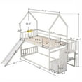 thumbnail image 6 of CoSoTower Twin over Twin House Bunk Bed with Convertible Slide,Storage Staircase,White, 6 of 9