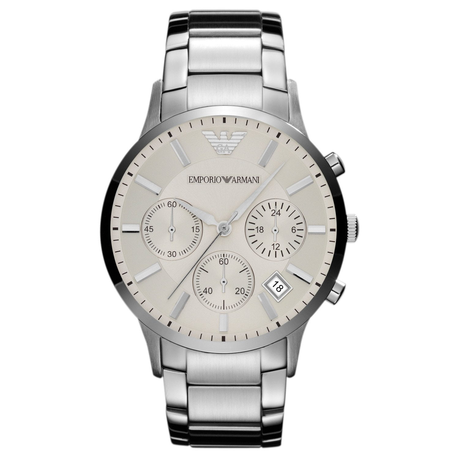 Emporio Armani Men's Renato AR2458 Silver Stainless-Steel Plated Japanese  Quartz Dress Watch | Walmart Canada