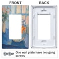 thumbnail image 3 of Yayeee Rocker Switch Wall Plate 2-Gang 4.7"x4.6" Home Decorative Outlet Cover, Blue Goldfish, 3 of 6