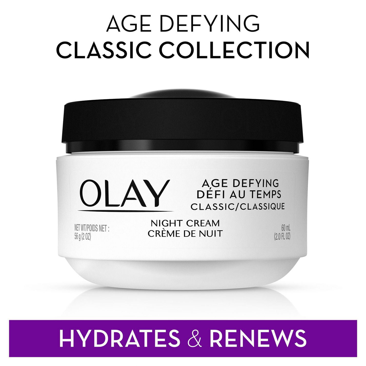 Olay Age Defying Classic Night Cream, Face Moisturizer, 56G