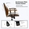 thumbnail image 5 of Ergonomic Adjustable Swivel Office Chair with Solid Wood Backrest and Premium Comfort Gray Cushion for Home Workplace, 5 of 8