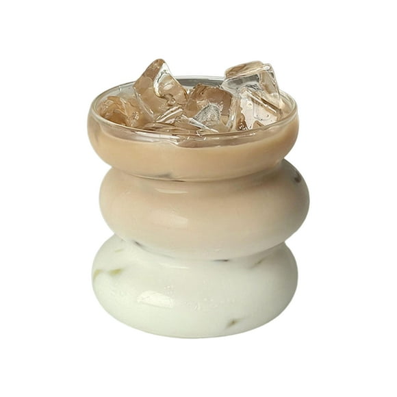 Alien Themed Transparent Glass Cup for Iced Coffee Milk Juice and Beverages 430ml