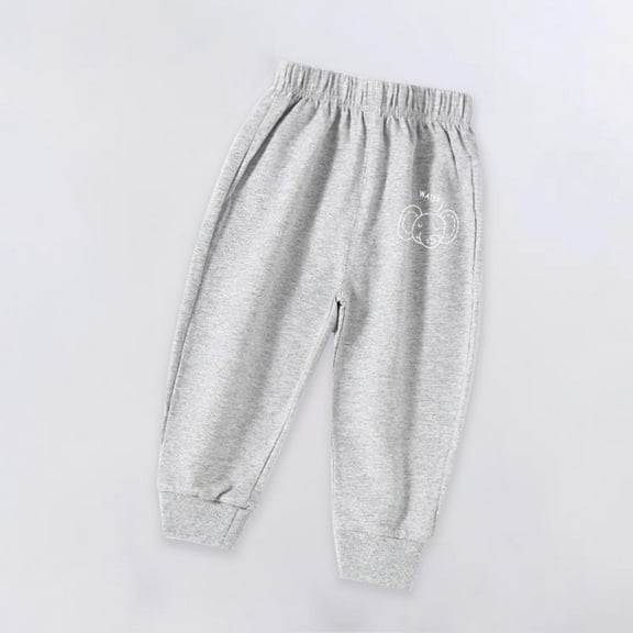 Piuwrlz Teen Sweatpants Boys Jogger Pants Cotton Pant Gray Size 3 Years