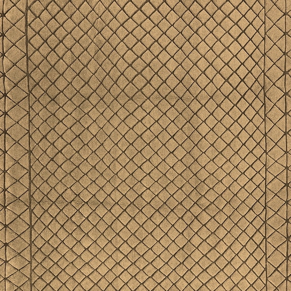 Ahgly Company Indoor Square Oriental Brown Industrial Area Rugs, 7' Square