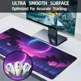 thumbnail image 5 of Large Gaming Mouse Pad for Desk,Cool Retrowave Landscape Desk Mat,Science Fiction Scene Desk Pad, Extended Big Computer Keyboard Mouse Pad with Non-Slip Base and Stitched Edge 31.5"x11.8", 5 of 6