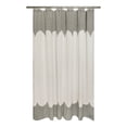 thumbnail image 2 of Beautiful Charcoal Grey Scallop Gauze Shower Curtain by Drew Barrymore, Cotton, 72" x 72", 2 of 9