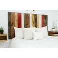 thumbnail image 2 of Barn Walls Fall Mix Signature Design, Multicolored Solid Wood Headboard, Floating Panels, Wall Mount, Adjustable Height, Easy Assembly, California King Size, 2 of 10