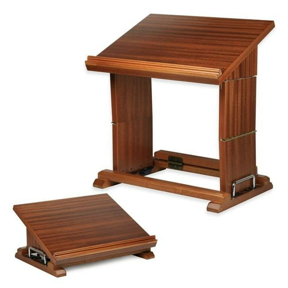 A&M Judaica 58365 Table Top Book Stand, Mahogany
