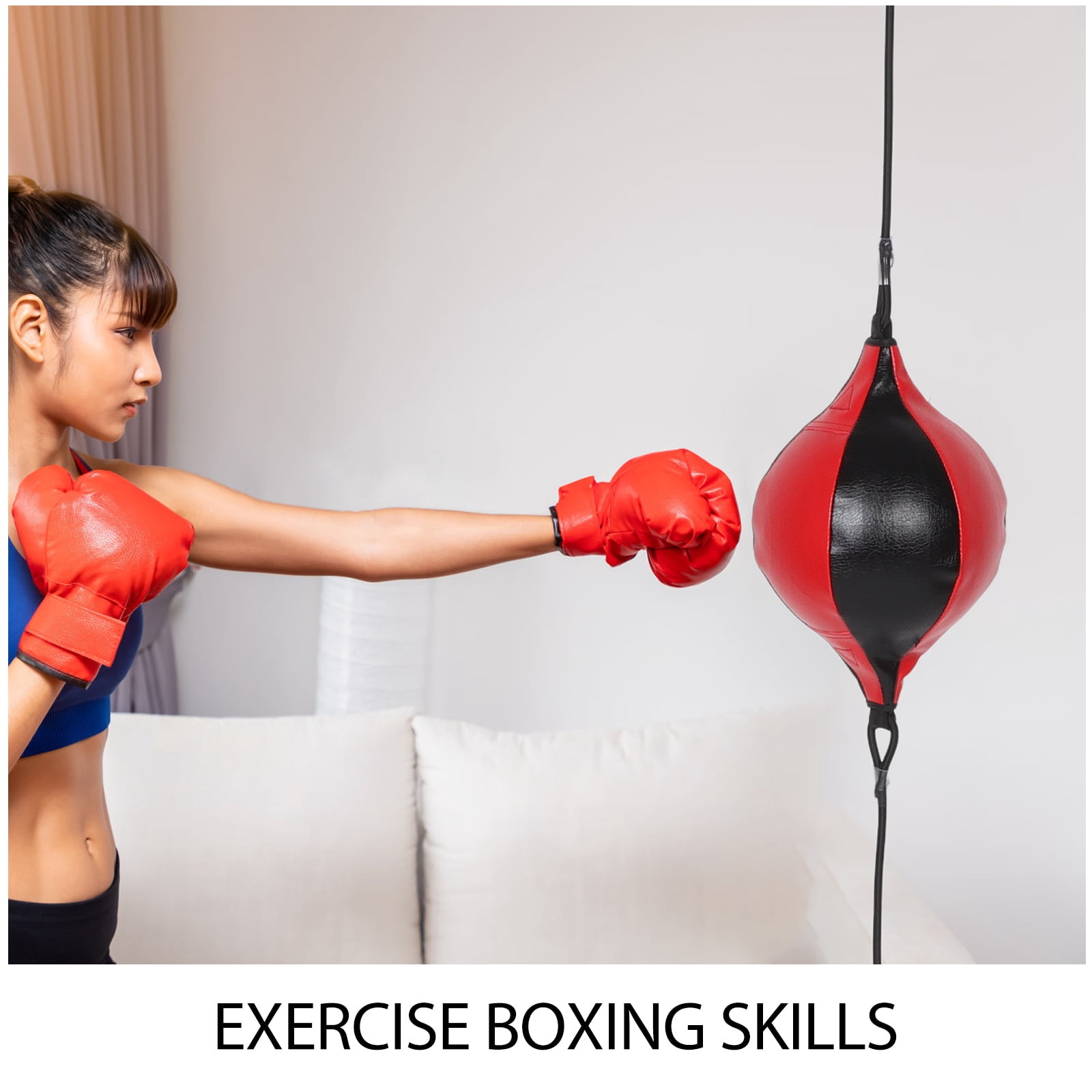ADDHAT Boxing Speedball for Home Training with Hanging Double End Design