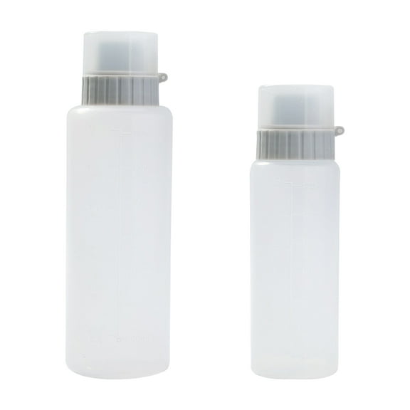 2Pcs Jam Squeeze Bottles with Scale Ketchup Storage Bottles Salad Dressing Bottles