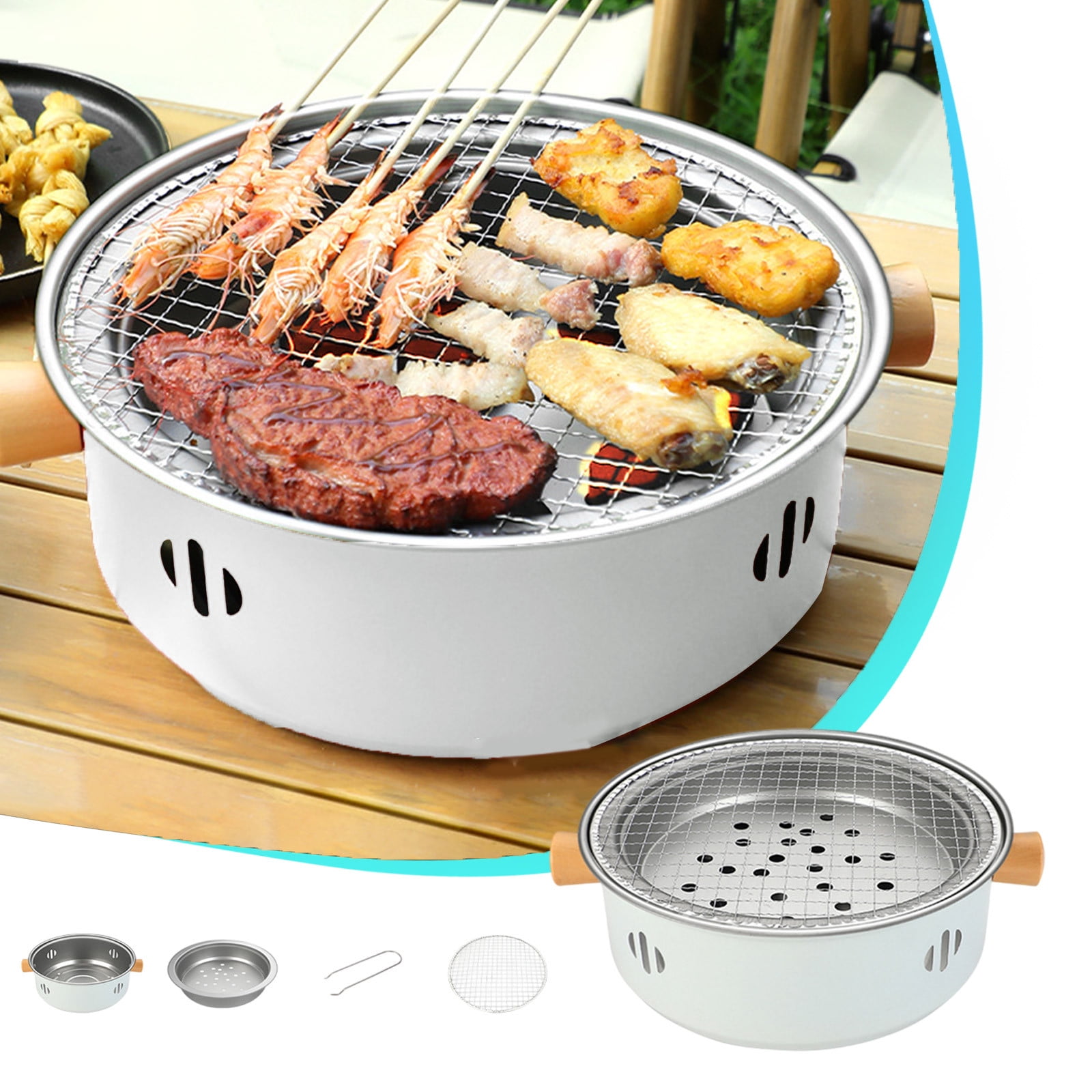 VBODN Grill Utensils Set Cuisinart, Grill Brush for Outdoor, Premium Stainless Steel Tool, Outdoor Barbecue Utensils Gift for Dad Husband Men Boyfriend