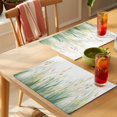 thumbnail image 4 of Placemat Set of 6 Watercolor Green Leaf Plant Placemats for Dining Table Spring Plant Washable Table Mats for Kitchen and Party Decor Indoor & Outdoor Use, 4 of 8