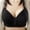 Black, variant on Women's Stylish Print Underwear Breathable Adjustable Strap Simple Bra Blue 40