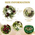 thumbnail image 6 of Pillar Candle Rings Wreath Artificial Leaves Tabletop Centerpieces for Christmas, 6 of 7