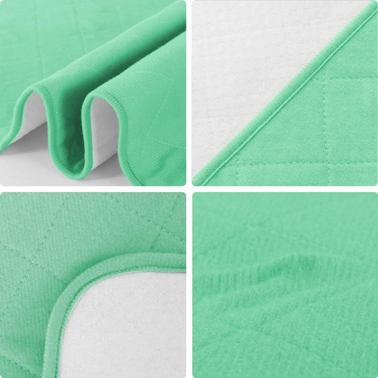 Springspirit Reusable Washable Bed Pads for Incontinence, Non-Slip  Waterproof Mattress Pad for Women, Elderly, Kids and Dog, 52 x 34, Green  