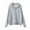Grey, variant on Womens Zip Up Jackets Solid Color Long Sleeve Loose Fit Hood Jackets Cutecore Casual Fall Fashion Outerwear Hoodies